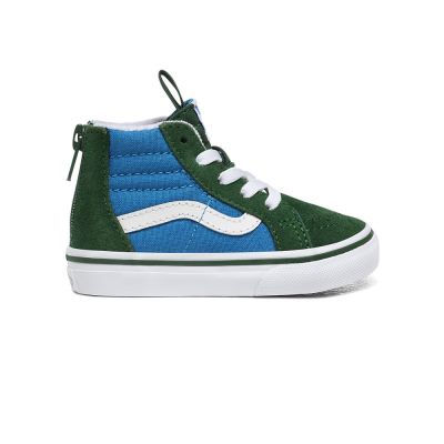 Vans 2-Tone Sk8-Hi Zip - Çocuk Bilekli Ayakkabı (Mavi Yeşil)